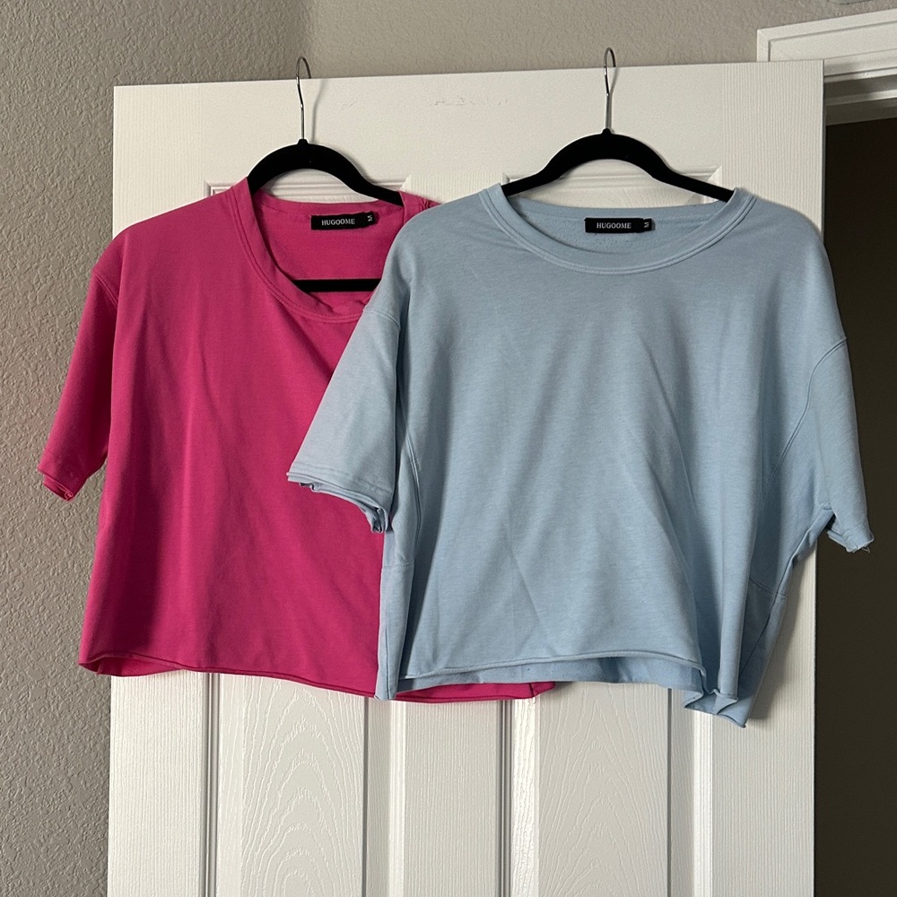 Pink and Blue Short Sleeve Tees